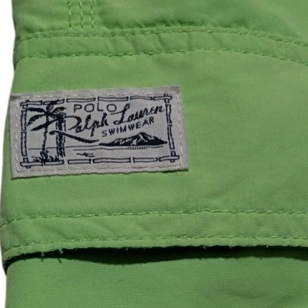 Polo Ralph Lauren Mens Lime Green Swim Trunks Cargo Board Shorts Size Medium‎ - Picture 3 of 8